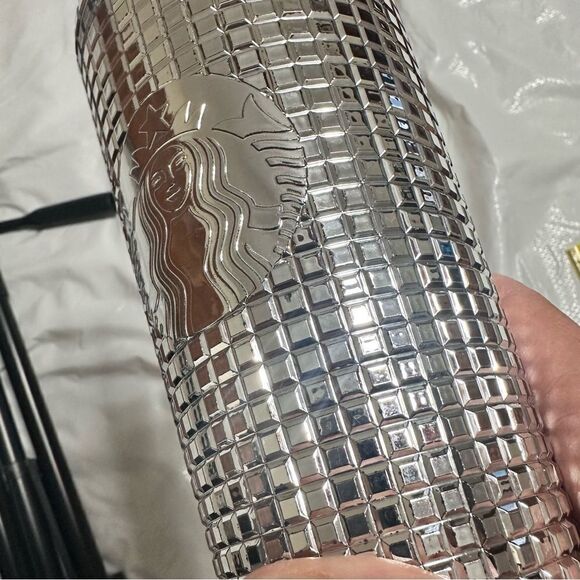 Starbucks 2020 Ltd Edition Silver Disco Ball 16oz Tumbler - Picture 11 of 11
